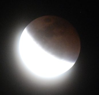 Moon emerging from totality — March 3, 2007